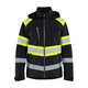 BLÅKLÄDER Highvis softshell-takki kevyesti topattu, musta/huomiokelt.